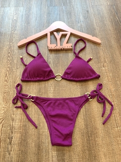 Biquíni Maresias - Texturizado Roxo Uva - Lyzbeachwear