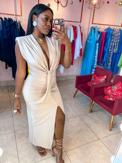 VESTIDO NÓ VIVI - Nude - loja online