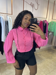 CAMISA CROPPED - Pink - CLOSET PERFEITO 