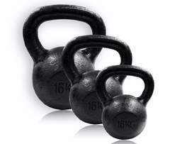 MANCUERNA RUSA MULTIFUNCIONAL KETTLEBELL HIERRO FUNDIDO 16KL UNIDAD en internet