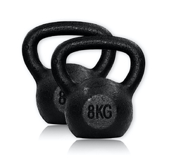 MANCUERNA RUSA MULTIFUNCIONAL KETTLEBELL HIERRO FUNDIDO 8KL UNIDAD - comprar online