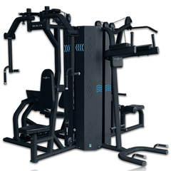 MÁQUINA MULTIFUNCIONAL MULTI-FUERZA BERLIN 4 PUESTOS 3 TORRES DE 150LBS C/U