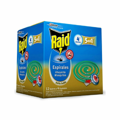 Raid espirales verdes caja x 12 sobres (4 unid)