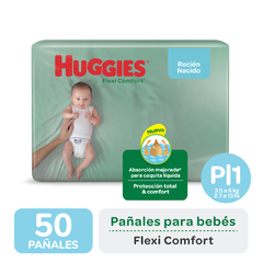 HUGGIES FLEXI COMFORT TALLE PEQUEÑO P x50