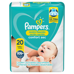 Pampers Confort Sec RN+ Recien Nacido + x20