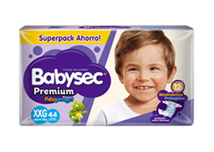 Babysec Premium Super Pack Talle Xxg Extra Extra Grande x44