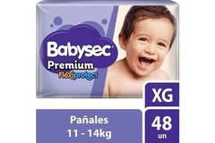 BABYSEC PREMIUM SUPER PACK Talle XG Extra Grande x48 de 11 a 14 Kg