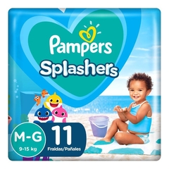 Pañales Para El Agua Pampers Splashers Baby Shark Talle M-G x