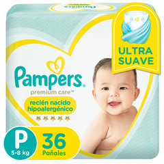 Pampers Premium Care Talle P Pequeño x36