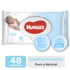 Huggies Toallitas Húmedas Puro Y Natural x48 Unidades