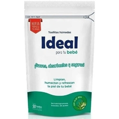 Ideal Toallitas Húmedas Con Aloe Vera x50