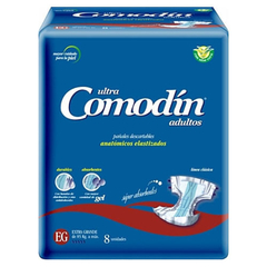 Comodin ultra Adultos Pañales Anatomico Extra Grande Eg x8