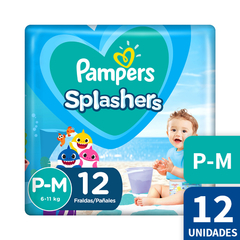 Pañales Para El Agua Pampers Splashers Baby Shark Talle P-M x12