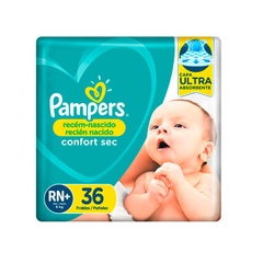 Pampers Confort Sec RN+ Recien Nacido + x36