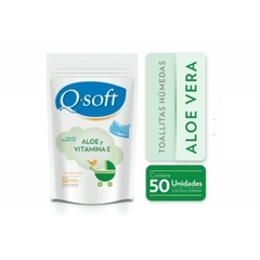 Q Soft Toallitas húmedas Aloe Vera y Vitamina E x50 u