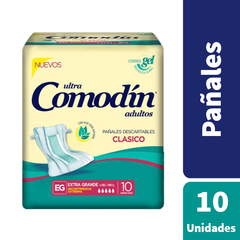 Comodín Clásico Pañales Adultos EG Extra Grande x10