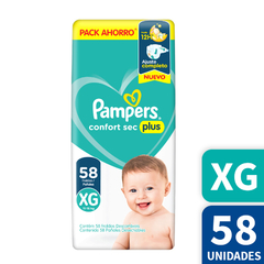 Pampers Baby Dry Talle XG Extra Grande x58