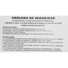 EMBLEMA DE SEGURIDAD ELECTROSTATICO 1PZ - tienda en línea