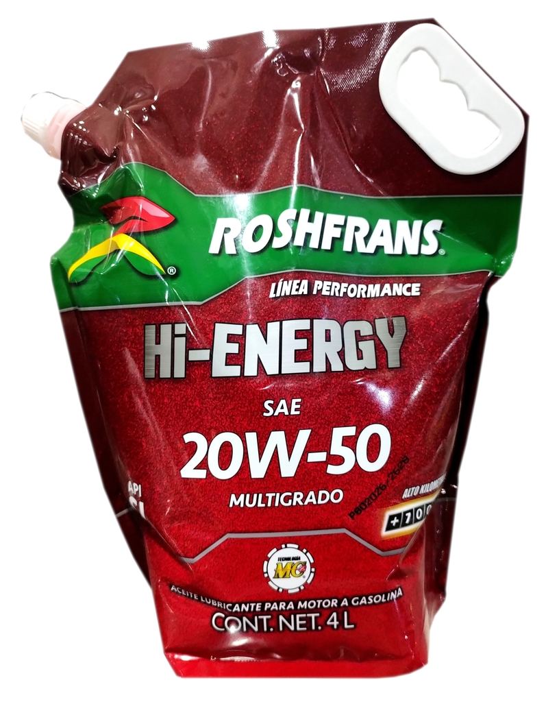 ACEITE ROSHFRANS HI ENERGY 20W-50 4LITROS