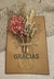 TARJETON CON FLORES - GRACIAS x unidad