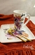 Taza jarro flores oleo - comprar online