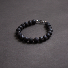 Pulsera Lava Stone - cierre metalizado