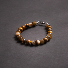 Pulsera Tiger Eye - cierre metalizado