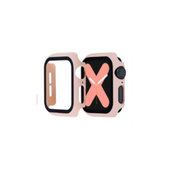 Bumper HPrime com Pelicula de Vidro Temperado Apple Watch 44mm - Rosa Bebe