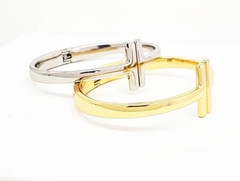 Bracelete dourado T liso - comprar online