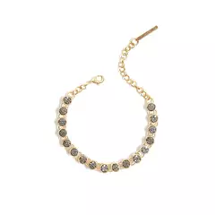 Pulseira Riviera Strass G - Black Diamond/Ouro Vintage