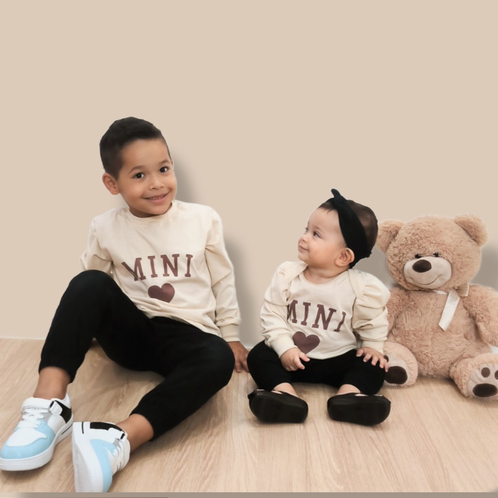 Blusa mama, papa, mini - Estrelar Moda Família