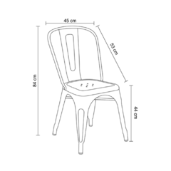 Cadeira Rivatti Iron Fosca - comprar online