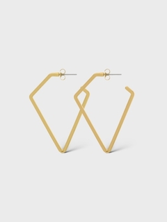 Argola London triangular - Golden Bubble