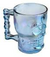 CANECA P/CHOPP/CERVEJA VID CAVEIRA ROCK STYLE AZUL 510ML