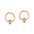 Brinco Ouro 18k Oval com Peridoto