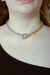 PULSEIRA CHOKER: CORRENTE TEXTURIZADA PRATA E DOURADA - KVIGNE store