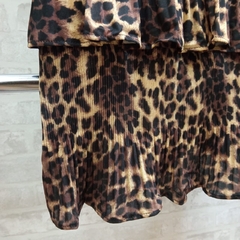 Saia Camadas Animal Print - Hedra Moda Feminina & Kids