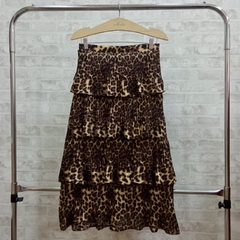 Saia Camadas Animal Print