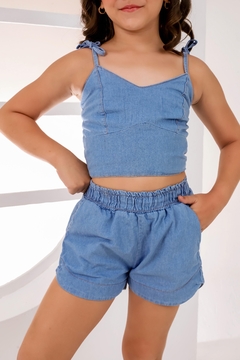 Conjunto Short + Semi cropped Jeans - loja online