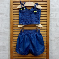 Conjunto Short + Semi cropped Jeans - comprar online