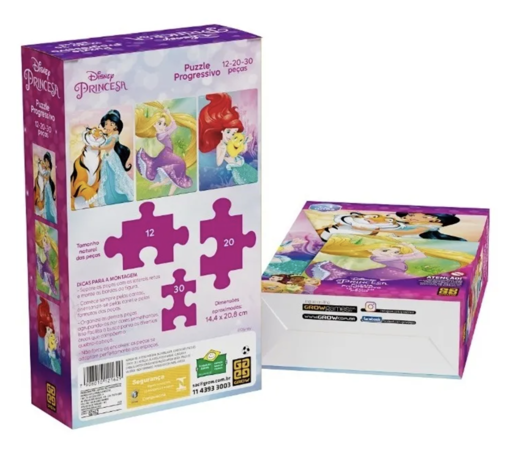 Puzzle 60 peças Princesas - Loja Grow