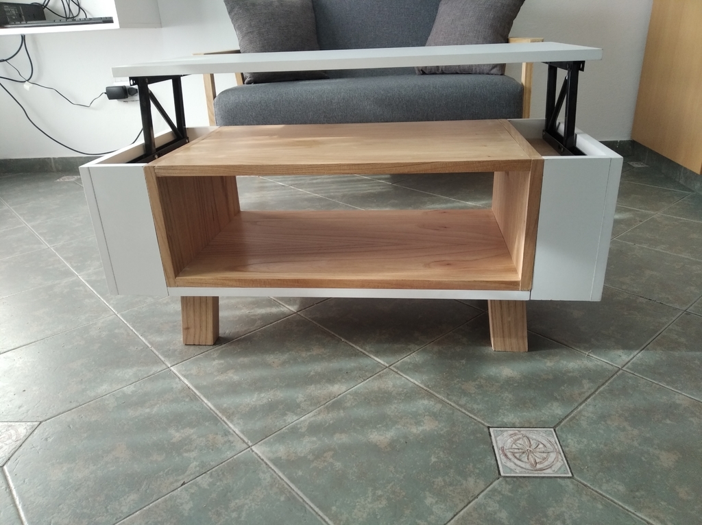 Mesa Ratona Elevable con Estante - Ciudad Muebles