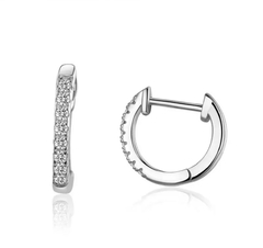 Hoops plata y zirconia