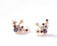 Aretes flor luna