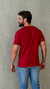 Camiseta Algodão Egípcio Gola O Masculina Bordô - comprar online