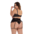 Conjunto sexy com cinta liga Plus Size – Mariah - Preto - comprar online