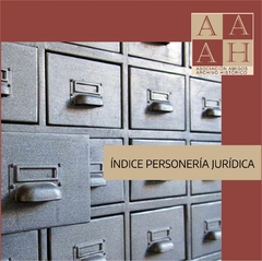 ÍNDICE PERSONERÍA JURÍDICA