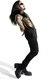 Calça modelagem skinny jacquard texturizado preto - loja online