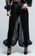 Conjunto bordado blusa cropped e calça cós alto preto com dourado envelhecido na internet