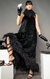 Vestido com plumas preto - Ln'R